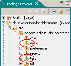 Screenshot: Package Explorer